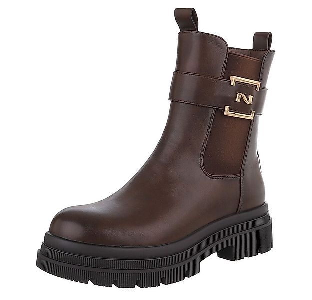 Ital-Design Moderne Damen-Stiefelette mit Schnalle für Alltag und Freizeit günstig online kaufen