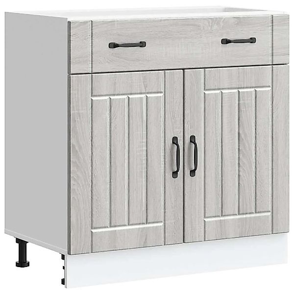 vidaXL Küchen-Unterschrank Lucca Grau Sonoma Holzwerkstoff 853743 günstig online kaufen