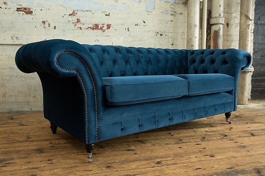 JVmoebel Chesterfield-Sofa Sofa Textil Couch Sofas Polster 3 Sitzer Garnitu günstig online kaufen