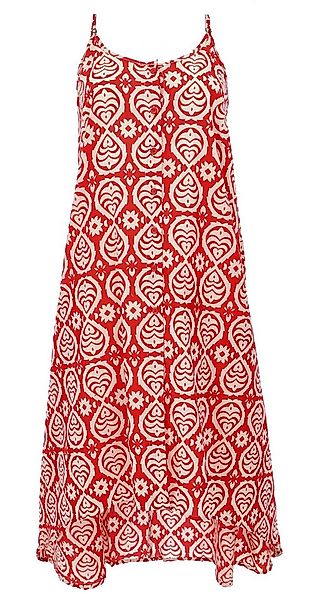 Guru-Shop Midikleid Luftiges Sommerkleid, Strandkleid - rot alternative Bek günstig online kaufen