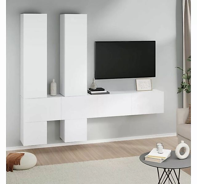 furnicato TV-Schrank TV-Wandschrank Weiß Holzwerkstoff günstig online kaufen