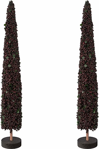 Creativ deco Dekobaum "Weihnachtsdeko", auf hochwertiger Holzbase, mit Perl günstig online kaufen