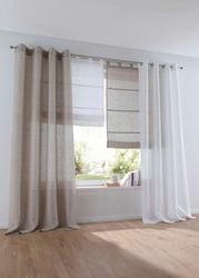 Kutti Raffrollo "Metis Leinen" mit Schlaufen freihängend einfarbig, blickdi günstig online kaufen