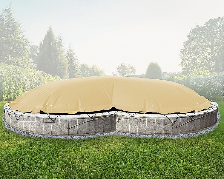 AirDeluxe Pool-Abdeckplane Aufblasbare achtform Poolabdeckung Poolplane, günstig online kaufen