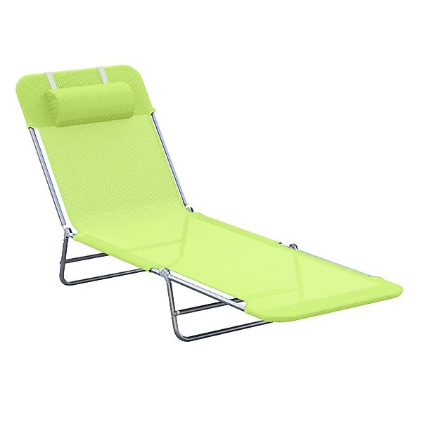 Outsunny Sonnenliege Gartenliege mit Kopfkissen günstig online kaufen