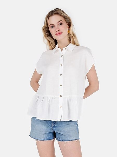 Colins V-Shirt Colins Regular Fit Shirt Neck Unifarbenes Damen Kurzarmshirt günstig online kaufen