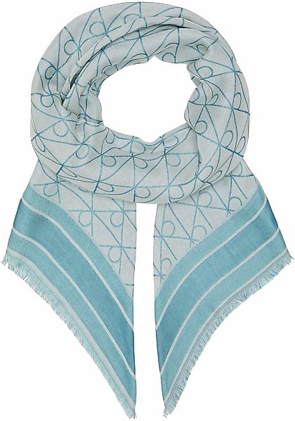 Calvin Klein Modetuch "EMBLEM AOP JACQUARD SQUARE SCARF" Mit Markenlabelmus günstig online kaufen