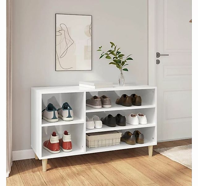 furnicato Schuhschrank Schuhregal Hochglanz-Weiß 102x36x60 cm Holzwerkstoff günstig online kaufen
