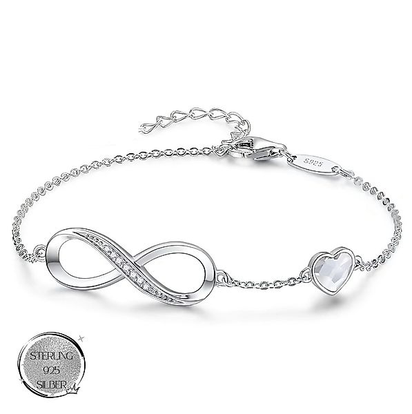 SEAMISAI Silberarmband Armband Infinity Unendlichkeit Herz günstig online kaufen