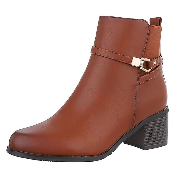Ital-Design Damen Elegant Stiefelette (88489354) Blockabsatz günstig online kaufen