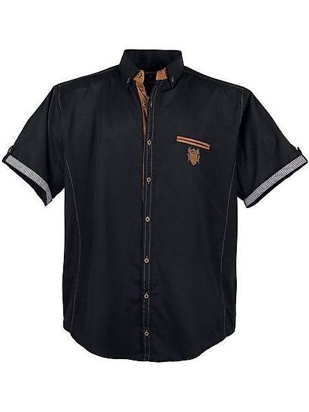 Lavecchia Kurzarmhemd Lavecchia Herren Kurzarmhemd 1128 (Dark-Black, 6XL) m günstig online kaufen