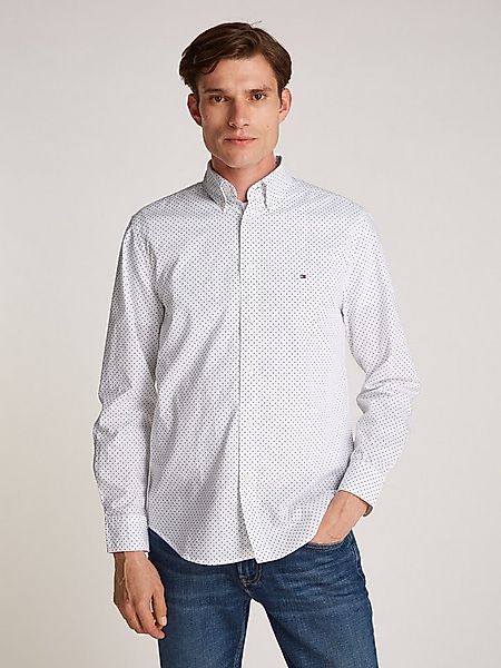 Tommy Hilfiger Businesshemd FLEX POPLIN POLKA DOT Regular Fit SHIRT mit Pun günstig online kaufen