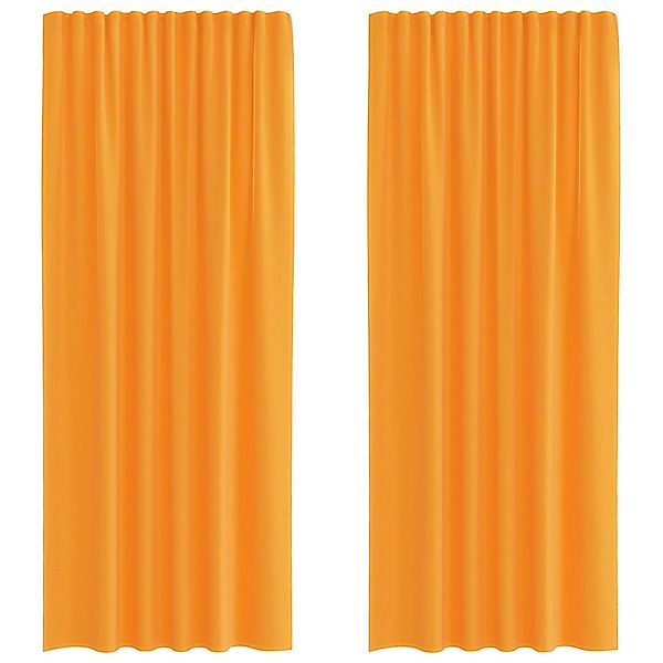 vidaXL Voile Vorhänge mit Stangentaschen 2 Stk Orange 4102193 günstig online kaufen
