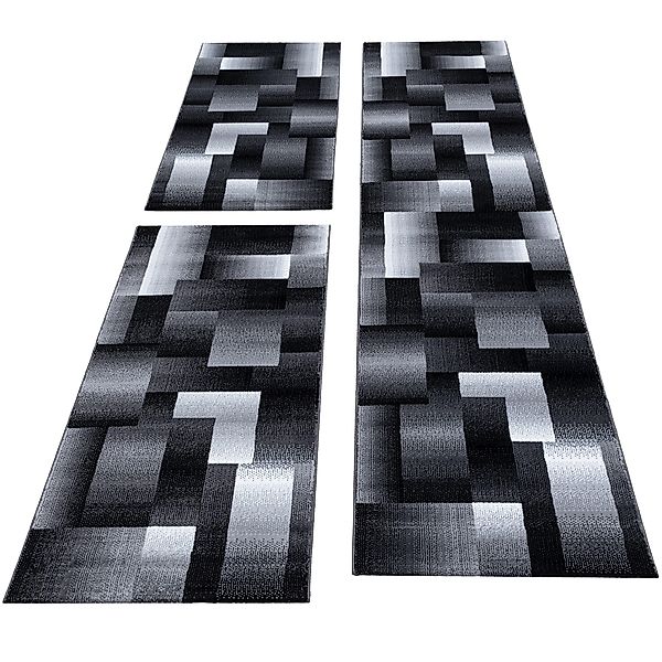 Carpettex Kurzflor-Bettumrandung Abstrakt Kariert Design, Höhe günstig online kaufen