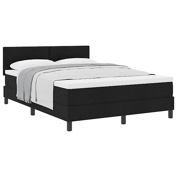 vidaXL Boxspringbett mit Matratze Schwarz 160 x 200 cm Stoff 3338701 günstig online kaufen