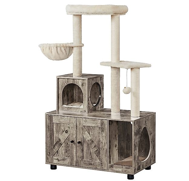 Yaheetech Kratzbaum 134,5 cm (H), Katzenbaum mit Katzenhöhle, Katzenschrank günstig online kaufen