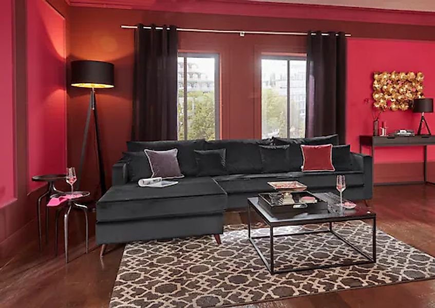 Home affaire Ecksofa »Renesse L-Form« lose Kissen, Keder an Sitzkissen günstig online kaufen