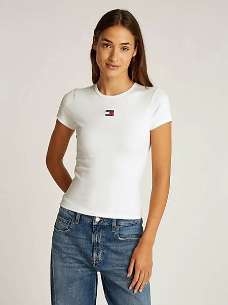 Tommy Jeans T-Shirt TJW SLIM BADGE RIB TEE mit gerippter Struktur günstig online kaufen