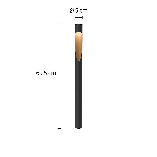 Louis Poulsen Wegeleuchte Flindt, 940 schwarz 70 cm Fuß 24 V günstig online kaufen