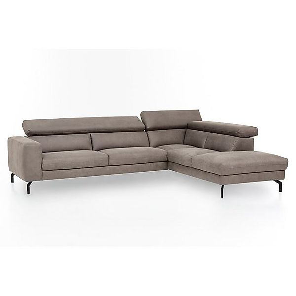 Lomadox Ecksofa CASSINO-155, L-Form, verstellbares Kopfteil, Vintageoptik s günstig online kaufen