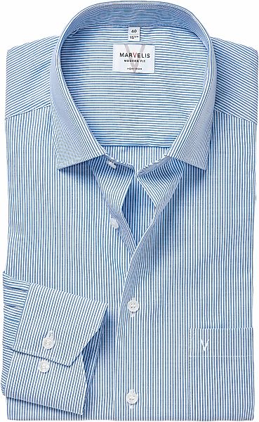MARVELIS Langarmhemd Businesshemd, Kentkragen, modern fit günstig online kaufen