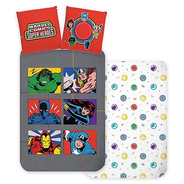 MARVEL Bettwäsche Avengers Symbols Kinderbettwäsche 100x135 günstig online kaufen
