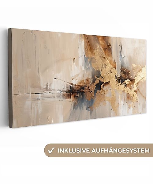 OneMillionCanvasses® Leinwandbild Panorama Modern - Braun günstig online kaufen