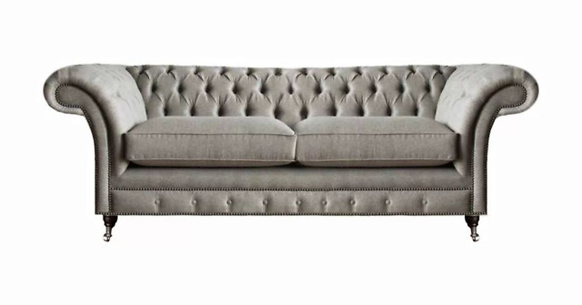 JVmoebel Chesterfield-Sofa Grau Möbel Luxus Sofa Couch Zweisitzer Chesterfi günstig online kaufen