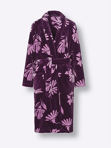 Sieh an! Morgenmantel Morgenmantel Langarm, Polyester, Fleece günstig online kaufen