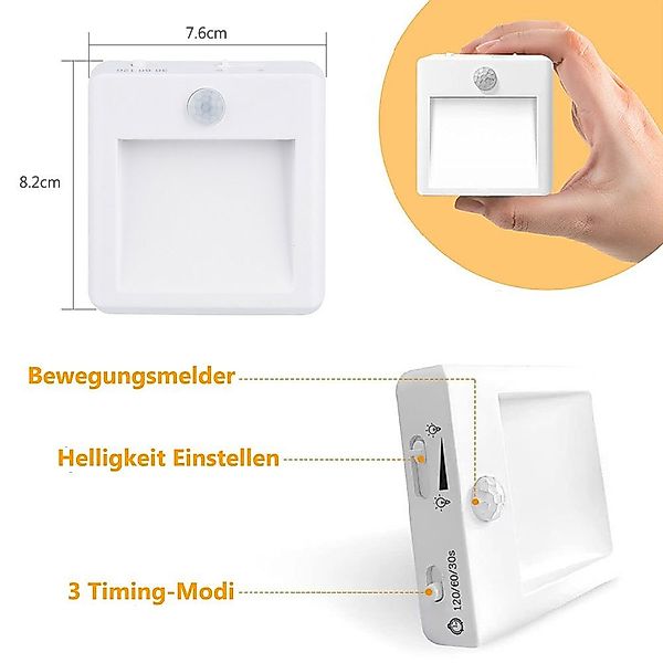 Qualra LED Nachtlicht Nachtlicht Steckdose Bewegungsmelder günstig online kaufen