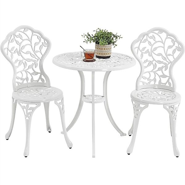 Yaheetech Sitzgruppe, 3 TLG. Gartenmöbel-Set Bistroset günstig online kaufen