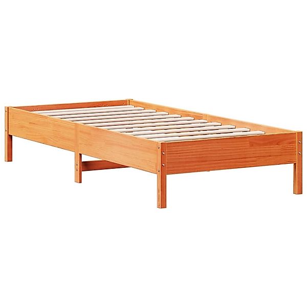 vidaXL Massivholzbett ohne Matratze Wachsbraun 100x200 Kiefernholz 842709 günstig online kaufen