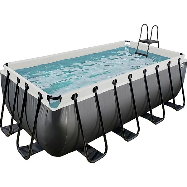 Exit Black Leather Pool Schwarz 400 x 200 x 122 cm m. Sandfilterpumpe günstig online kaufen