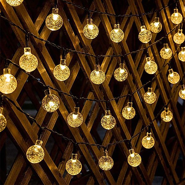 Salcar LED Solarleuchte LED Kugel-Lichterkette Außen Solar Gartenleuchte We günstig online kaufen