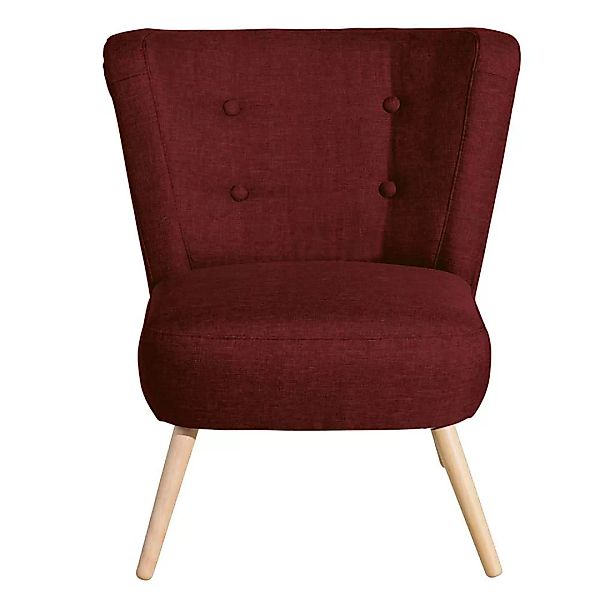 Wohnzimmer Sessel Rot klein im Retrostil Made in Germany günstig online kaufen