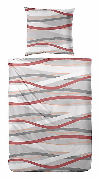 Primera Bettwäsche "Biber-Bettwäsche Whips" 2 Stk. tlg. mit modernen Linien günstig online kaufen