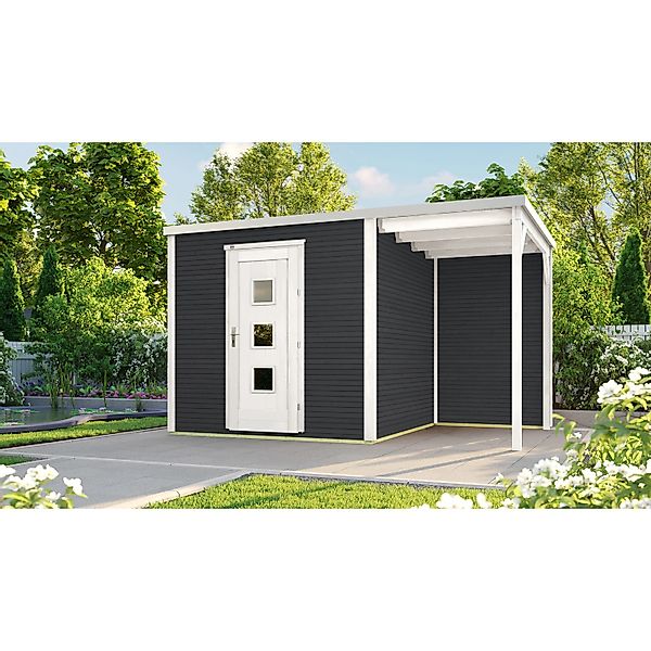Weka Holz-Gartenhaus wekaLine 413 A Gr. 1 Anthrazit 400 cm x 250 cm günstig online kaufen
