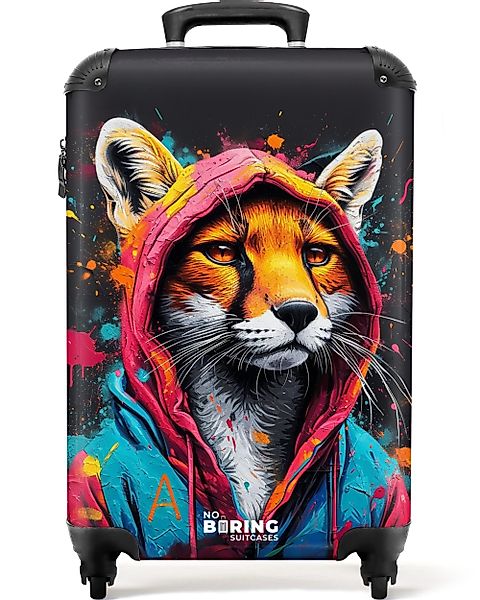 NoBoringSuitcases.com© Hartschalen-Trolley Fuchs mit rosa und günstig online kaufen
