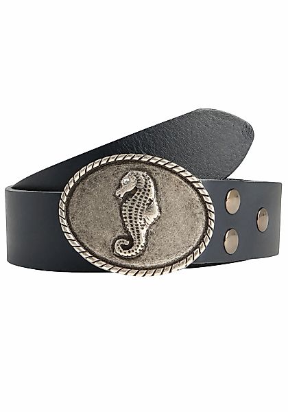 Rettungsring Gürtel Ledergürtel Schließe "Seepferd Oval Silber Mit Swarovsk günstig online kaufen
