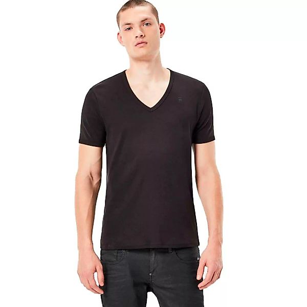 G-star Base Ribbed V-neck Premium 1 By 1 2 Units Kurzarm T-shirt 2XS Black günstig online kaufen