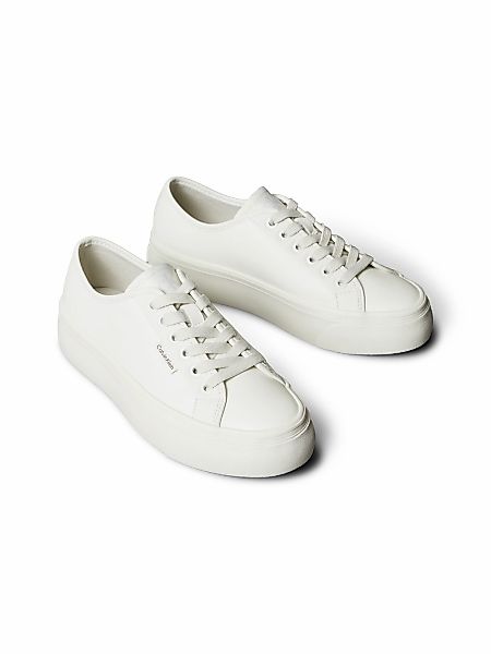 Calvin Klein Jeans Plateausneaker "VULC FLATF LACE UP LTH CK" Schnürschuh, günstig online kaufen
