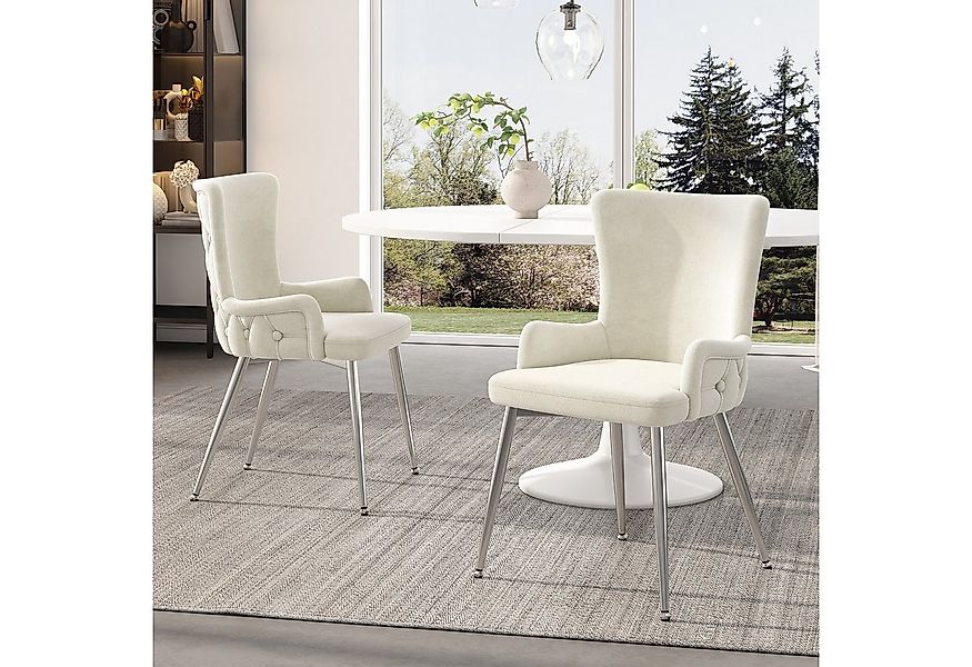 Flieks Esszimmerstuhl (Set, 2 St), 2er Set Polsterstühle Küchenstühle Samt günstig online kaufen