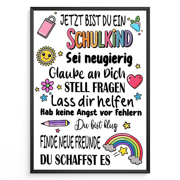 Tigerlino Poster Glückwunschkarte Schulkind Karte Einschulung günstig online kaufen