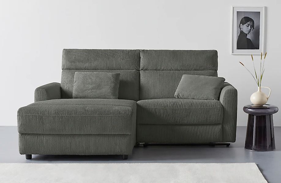 OTTO home Ecksofa "JENNA, L-Form, 209cm, manuelle u. elektrische Funktion, günstig online kaufen