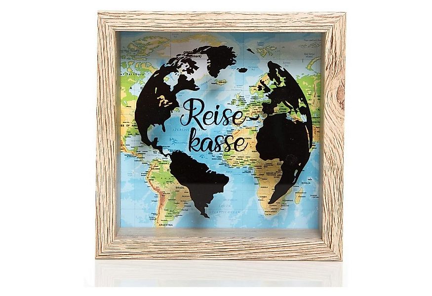 Logbuch-Verlag Dekofigur Spardose "Reisekasse" mit Weltkarte Globus Motiv - günstig online kaufen