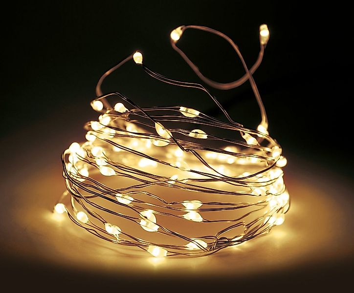 Spetebo LED-Lichterkette Draht Lichterkette 40 LED / 195 cm - warm weiß, De günstig online kaufen