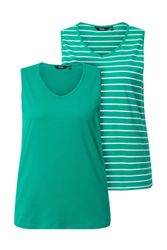 Ulla Popken Longtop Top 2er-Pack Ringel/uni günstig online kaufen
