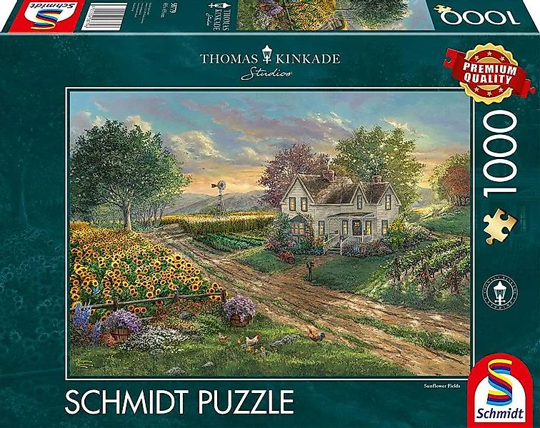 Schmidt Spiele Puzzle Sonnenblumenfelder, 1000 Puzzleteile günstig online kaufen
