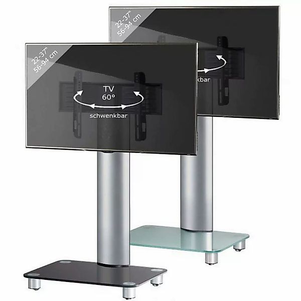 VCM TV-Rack "TV Standfuß Ständer Rack Alu Glas Rollen Bilano", (VCM Bilano) günstig online kaufen