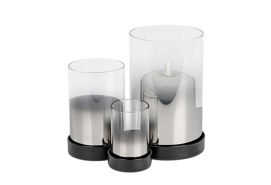 formano Kerzenhalter Rauchglas, Farbe: Schwarz, Motiv: Rauchglas günstig online kaufen